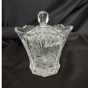 Vintage Studio Nova Country Flair Cut Glass Sugar Bowl with Lid